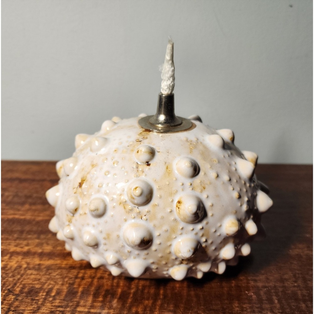 Pier 1 Ceramic SEA URCHIN Oil Lamp Nautical